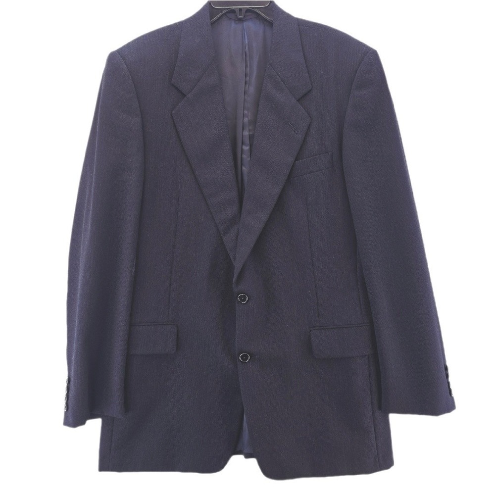 Hickey Freeman Blazer Mens 41L Navy Blue Wool Cashmere Boardroom Sport Coat USA